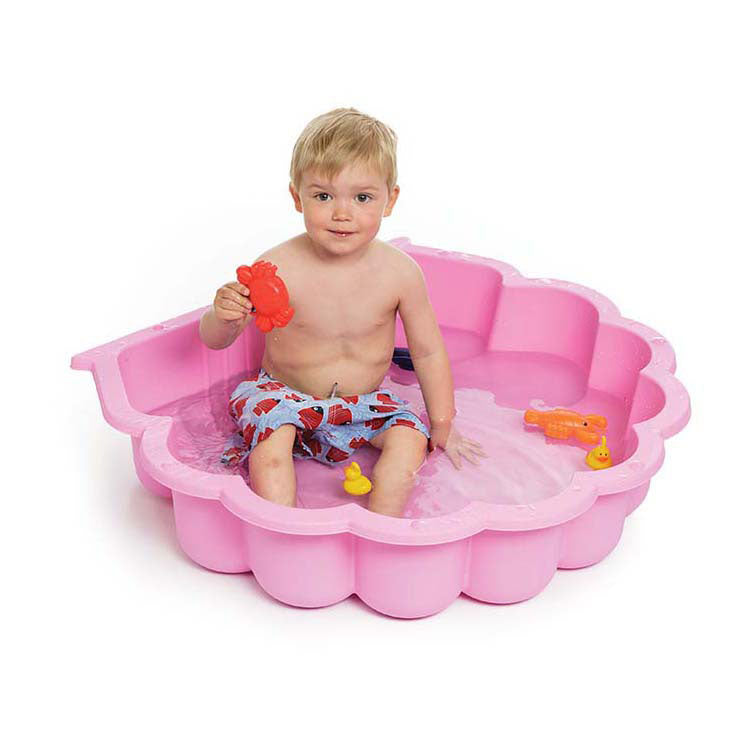 Sandbox con guscio di coperchio 87 x 78 x 18 cm di rosa