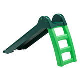 Swinging slide with stairs green
