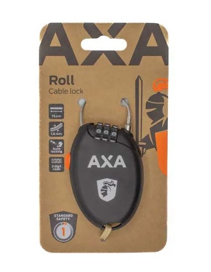 Axa kabelslot roll 75 1.6 - zwart