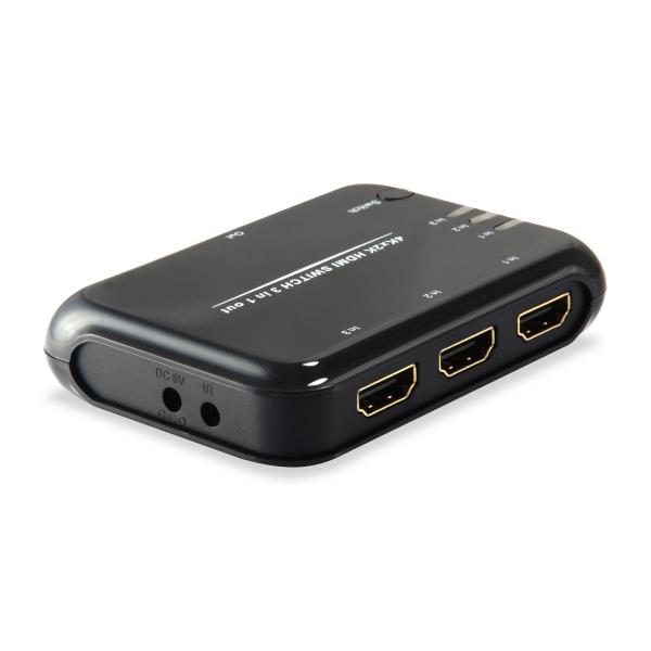 Utrusta 332721 HDMI-switch, 3x, HDMI1.4, Dolby True-HD, 7.1ch, svart