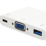 Utrusta 133462 USB -typ C till VGA Kvinnlig USB En kvinnlig PD -adapter, 1080p, 15 cm, vit
