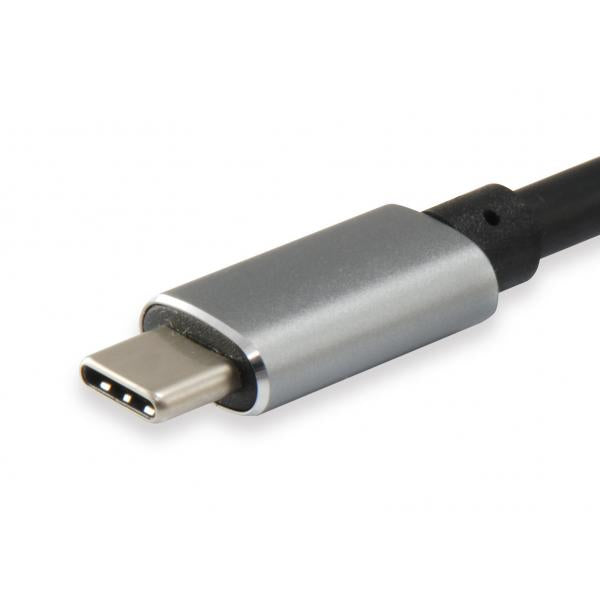 Equip 133464 USB Type C to 2x HDMI Female Adapter, 2160p@30 Hz, USB3.1 Gen1, Gray