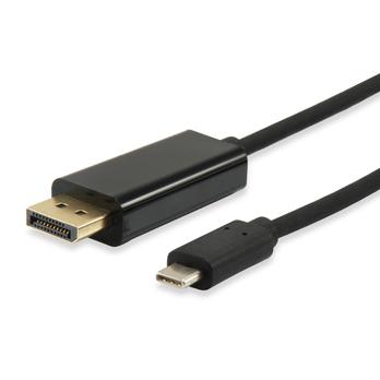 Gerät 133467 USB-Typ-C zum DisplayPort-Kabel, männlich, gerade, 1,8 m, schwarz