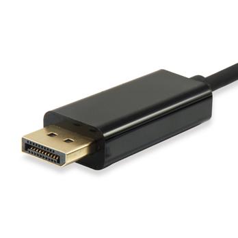 Gerät 133467 USB-Typ-C zum DisplayPort-Kabel, männlich, gerade, 1,8 m, schwarz
