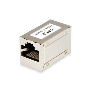 Equip 121179 RJ45 Inline Coupler, F F, Cat.6, Full Shielded, Gold Contact