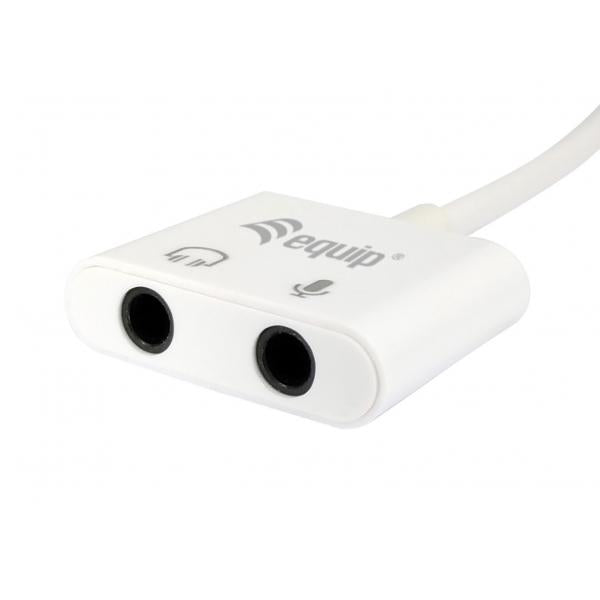Utrusta 133460 USB till ljudadapter, USB -typ -C -> 3,5 mm jack