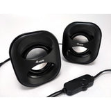 Utstyr 245330 mini USB -høyttaler, 2,0 kanaler, kablet, 3 W, 90 - 20 Hz, 40 o, svart