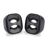 Utstyr 245330 mini USB -høyttaler, 2,0 kanaler, kablet, 3 W, 90 - 20 Hz, 40 o, svart