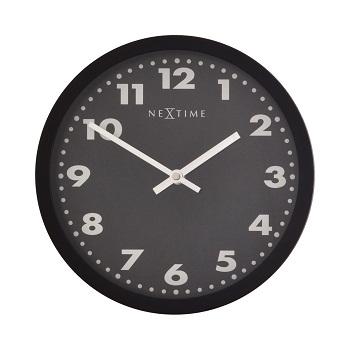 Nextime Klok 2906ma Mercure, Ø 25 cm, væg, sort