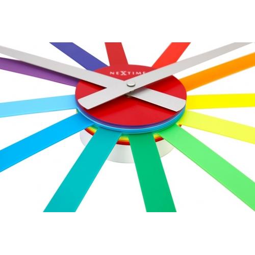 NEXTIME KLOK 2995DI Color Guide, Ø 60 cm, Wand, mehrfarbig
