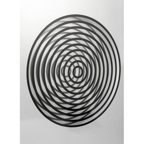 Nextime klok 3028 op clock, 16x30.2 cm, wall, glass, silver
