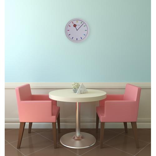 Nextime Klok 3048 Color Change, Ø28 CM, Wall, White Multi-Color