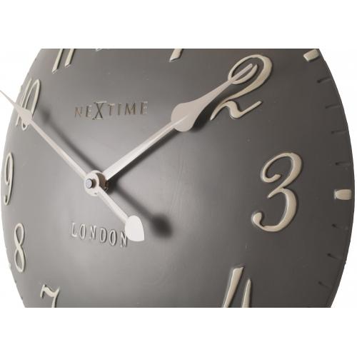 Nextime Klok 3084GS London Arabic, Ø34.5 cm, ściana, szare białe
