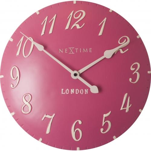 Nextime Klok 3084rz Londres Arabe, Ø34,5 cm, mur, blanc rose