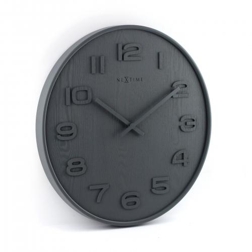 Dřevěné dřevěné dřevěné středisko Klok 3096gs, Ø35,5 cm, zeď, šedá