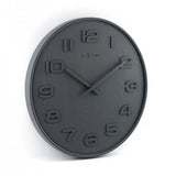 Dřevěné dřevěné dřevěné středisko Klok 3096gs, Ø35,5 cm, zeď, šedá