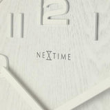 Nextime Klok 3096wi Wood Wood Medium, Ø35,5 cm, ściana, biała