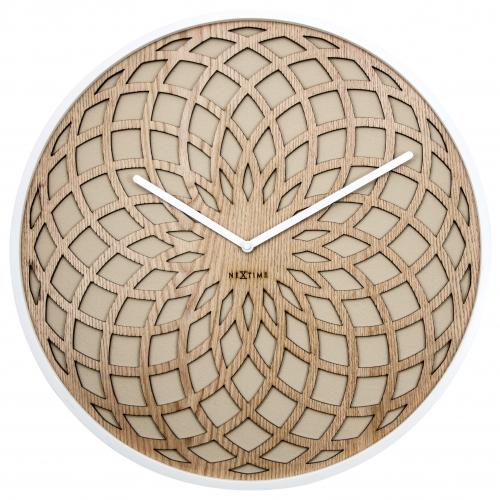 Nextime Klok 3150be Sun Small, Ø35 cm, mur, beige