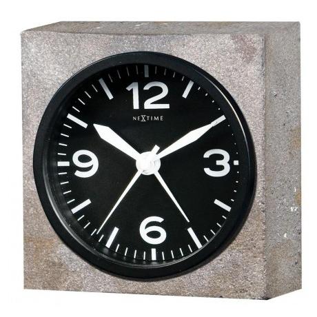 NEXTIME KLOK 5167 Echtzeit Schwermetall, 9,5 x 9,5 x 3,2 cm, Wand, Grau