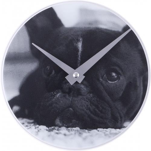 Nextime Clock 5173 Lille hund, Ø20 cm, væg, sort