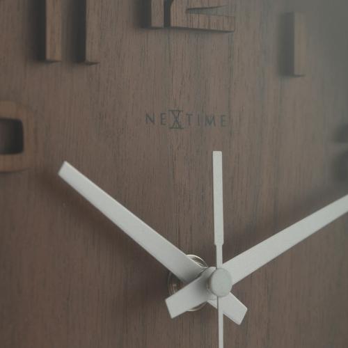 Nextime Clock 5192GS Wood Wood Small, 22x20 cm, Wall, Wood, Gray