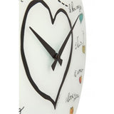 NEXTIME KLOK 8030 Liebe dich, Ø43 cm, Wand, weißer mehrfarbig