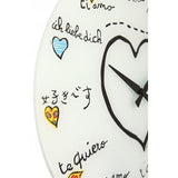 NEXTIME KLOK 8030 Liebe dich, Ø43 cm, Wand, weißer mehrfarbig