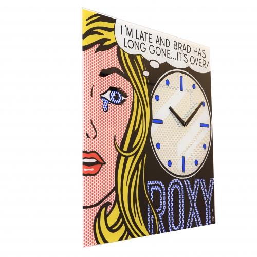 Nextime Klok 8153 biografdato, 43x43,2 cm, væg, sort flerfarve