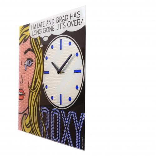 Nextime Klok 8153 biografdato, 43x43,2 cm, væg, sort flerfarve