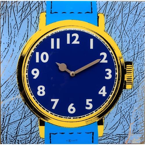 Následně Klok 8157 Sledujte jeden, 43x43,2 cm, zeď, modrá žlutá