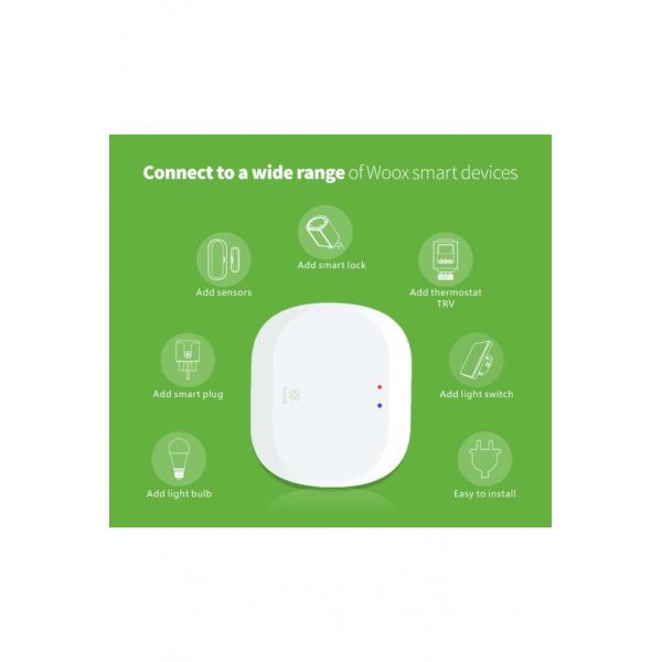 Wox R7070 Smart Wireless Gateway, Wi-Fi 2,4 GHz, Zigbee 3.0, Max 50 Urządzenia, 10-30 m, energia USB