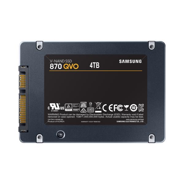 Samsung MZ-77Q4T0BW 870 QVO SSD, 4000 GB, 2.5, SATA3 6 Gbit S, V-NAND MLC, 560 MB S, 98000 IOPS