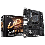 Gigabyte A520M S2H, MATX, AMD, AM4, A520, Ryzen 3 3. gen, 64 GB, 2x DDR4, 5000 MHz, USB3.1, M.2, M.2