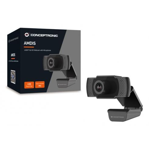 Concepttronic AMDIS01B Full HD Webcam s mikrofonem, USB, 2 MP, 1920 x 1080p 30 FPS, H.264, 90 °
