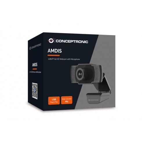 Concepttronic AMDIS01B Full HD Webcam s mikrofonem, USB, 2 MP, 1920 x 1080p 30 FPS, H.264, 90 °