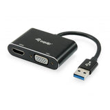Vybavte 133386 USB na adaptér HDMI VGA, USB 3.2 Gen 1 typu A, výstup HDMI, 1920 x 1080 pixelů