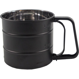 Flour sieve stainless steel black Ø10 cm