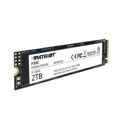 Patriot P300P2TBM28 P300 SSD, 2TB, M.2 2280, PCIE 3x4, NAND, HMB Cache, 2100 1650 MB S., 290k IOPS