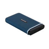 Transzend TS250GED370C ESD370C externe SSD, 250 GB, USB Typ-A C, PCIe, 1050 950 MB S, Marineblau