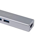 Utrusta 133481 USB-C till 3-port USB 3.0-nav med gigabit-adapter