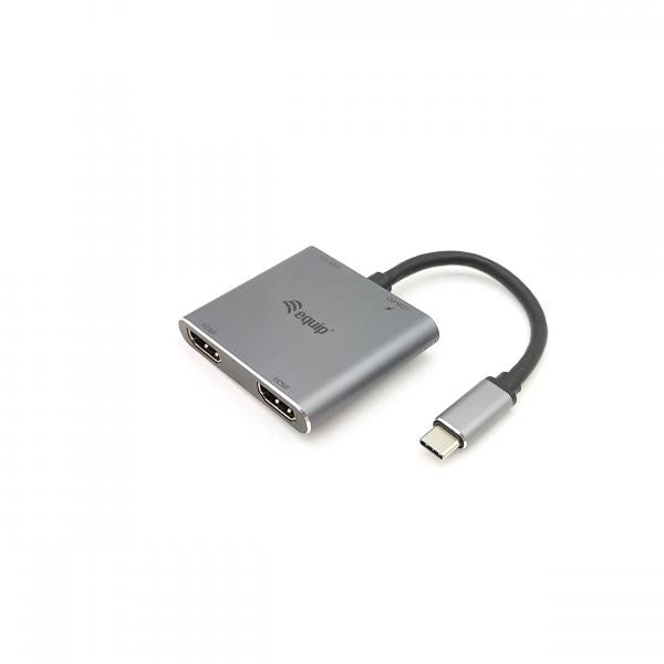 Utrusta 133484 USB-C 4 i 1 dubbel HDMI-adapter