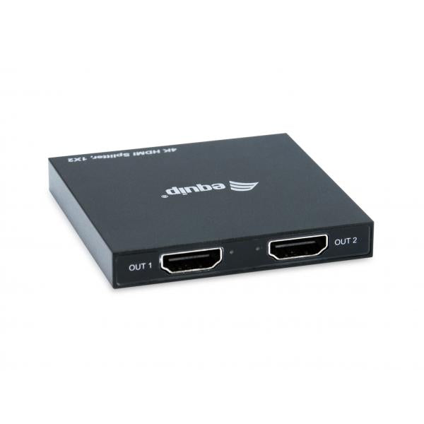 Vybavte 332715 Ultra Slim 2-Port HDMI SPLITER, 3840 x 2160p, 4K Ultra HD, Power-by-USB, černá