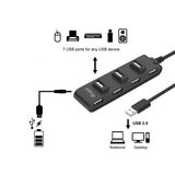 Vybavení 128957 7-portoport USB 2.0 Hub, USB 2.0, USB 2.0, 480 Mbit S, Black