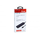 Vybavení 128957 7-portoport USB 2.0 Hub, USB 2.0, USB 2.0, 480 Mbit S, Black