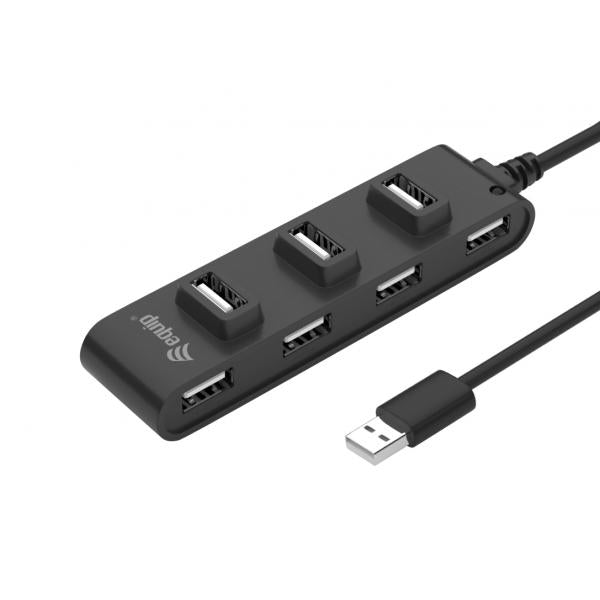 Vybavení 128957 7-portoport USB 2.0 Hub, USB 2.0, USB 2.0, 480 Mbit S, Black