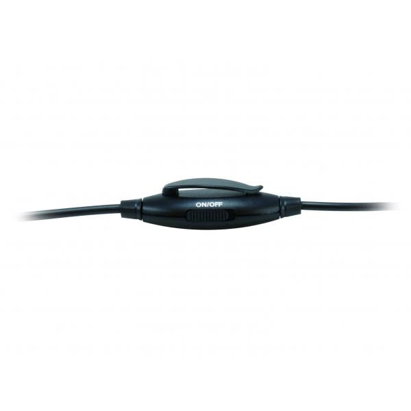 Vybavte 245304 Stereo Headset s ztlumení, headset, hlava, kancelářské call centrum, černá, binaural, 1,8
