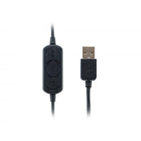 Vybavit 245305 USB Headset, Headset, hlava, kancelářské call centrum, černá, binaural, in-line control u