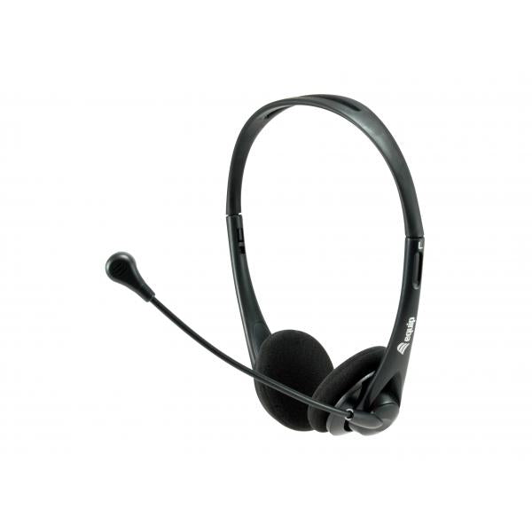 Vybavit 245305 USB Headset, Headset, hlava, kancelářské call centrum, černá, binaural, in-line control u