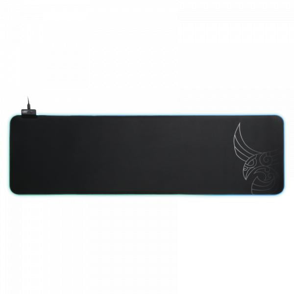 L33T Gaming 160406 ASAR BARDAGI XXL RGB Gaming Mousepad, hurtig overflade. 920 x 294 x 3 mm, sort