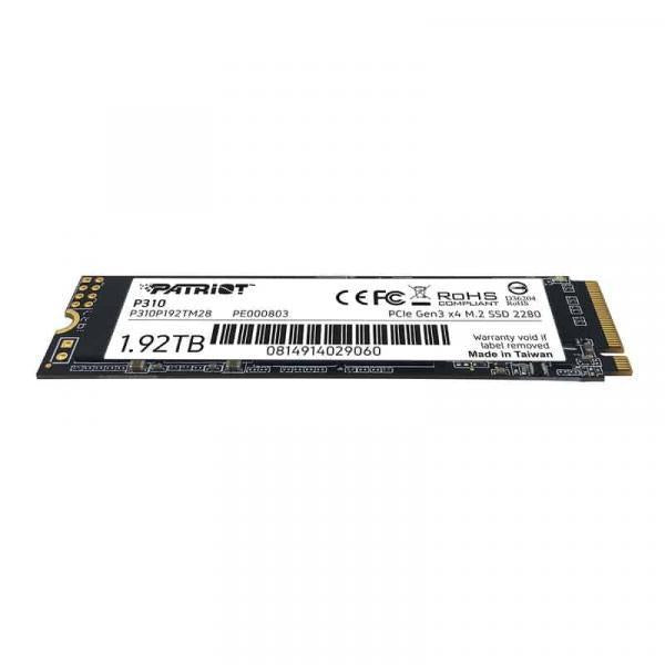 Patriot P310P192TM28P310 P310 SSD, 1920 GB, M.2 2280, Retail, 2100 1800 MB S, 280K 250K IOPS